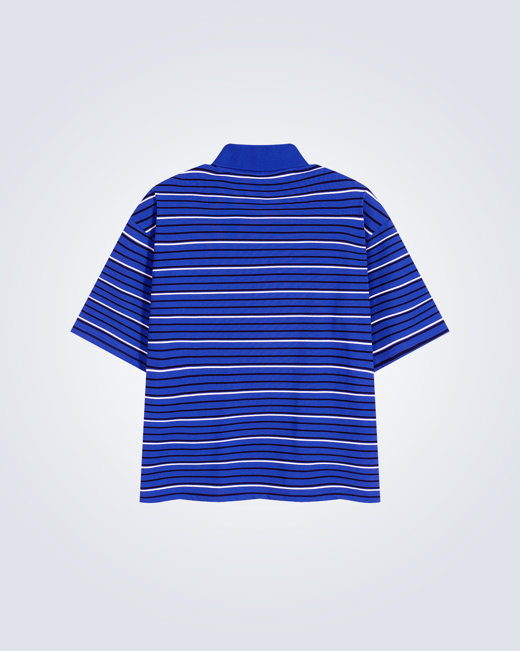 GOMAB - Unisex Striped Boxy Collared Polo Shirt