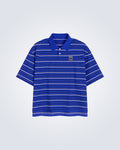 GOMAB - Unisex Striped Boxy Collared Polo Shirt