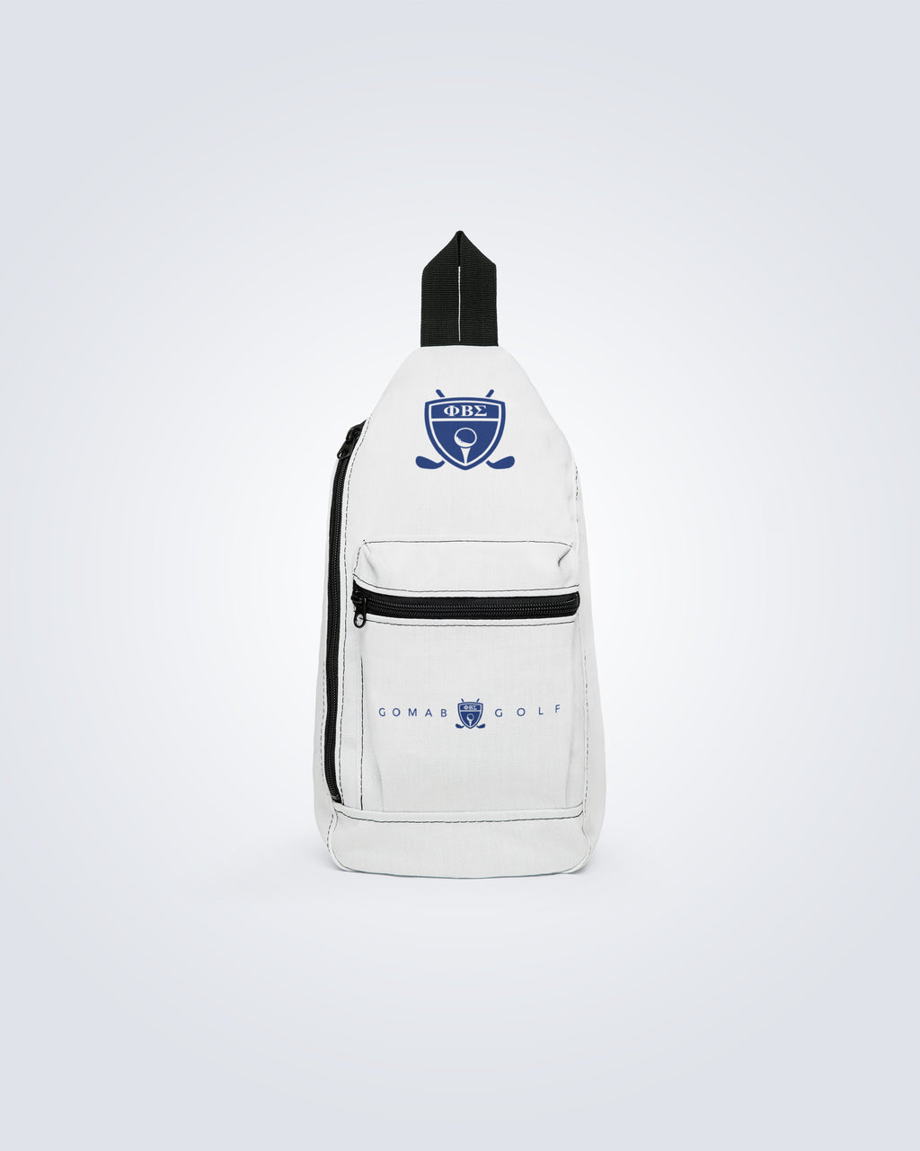 GOMAB Golf Crest Sling Bag – Compact White Crossbody