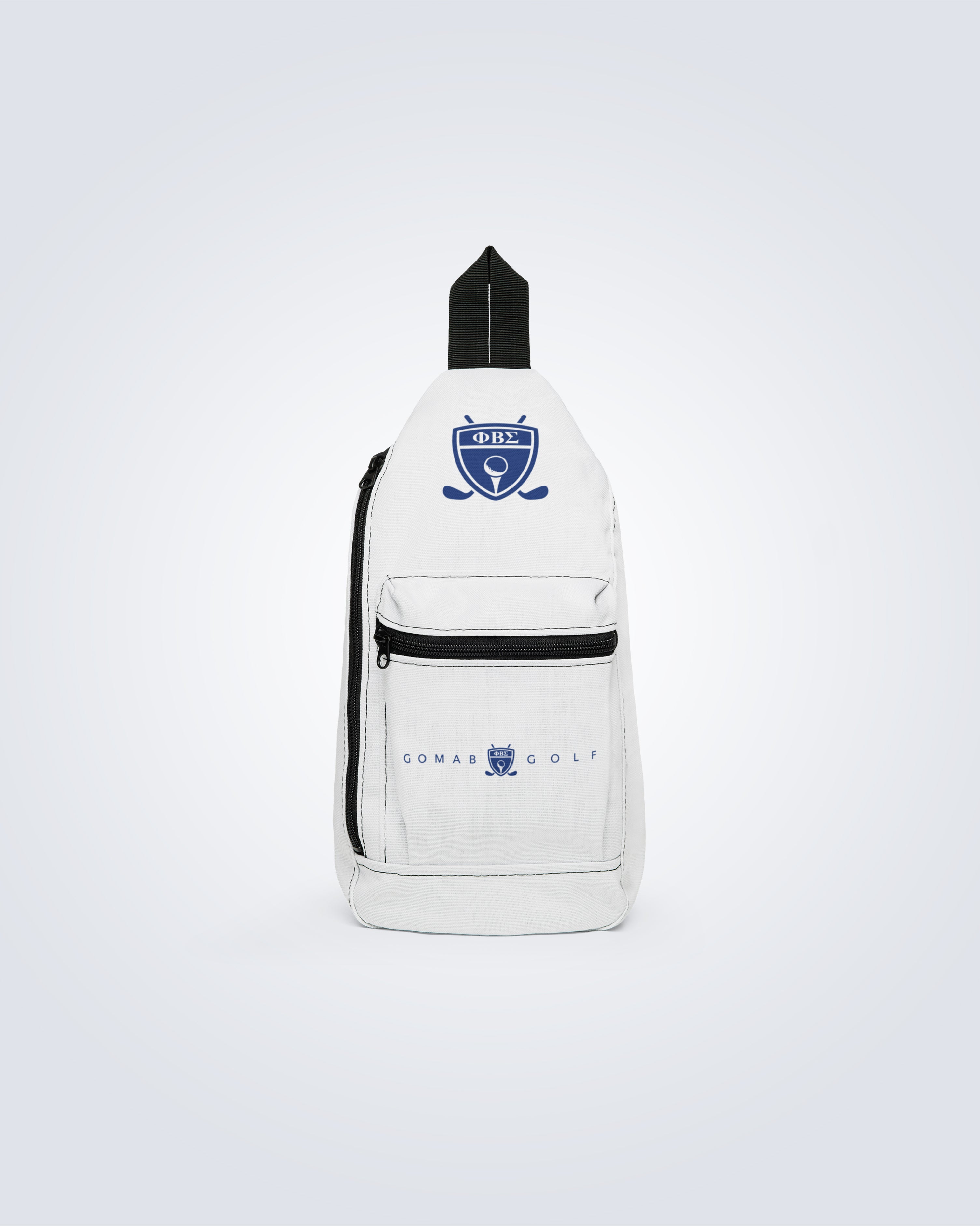 GOMAB Golf Crest Sling Bag – Compact White Crossbody